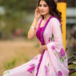 Athulya Ravi Instagram – I prefer living in color !! 🌈🟣❤️💕💙💗💛💚!! 
👗 @rang_by_shilpa 👗
Blouse @naushinkiran 💗
Clicked @camerasenthil 📸