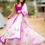 Athulya Ravi Instagram - I prefer living in color !! 🌈🟣❤️💕💙💗💛💚!! 👗 @rang_by_shilpa 👗 Blouse @naushinkiran 💗 Clicked @camerasenthil 📸