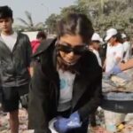 Bhumi Pednekar Instagram - We can't stop… We won't stop… 💪🏻 #ClimateWarrior @afrozshah_ you are a rockstar and a big thank you to the people who continuously show up for these clean up drives. You all inspire me! Thank you for being a #ClimateWarrior #ClimateChange #BeachCleanUp #OceanDrive
