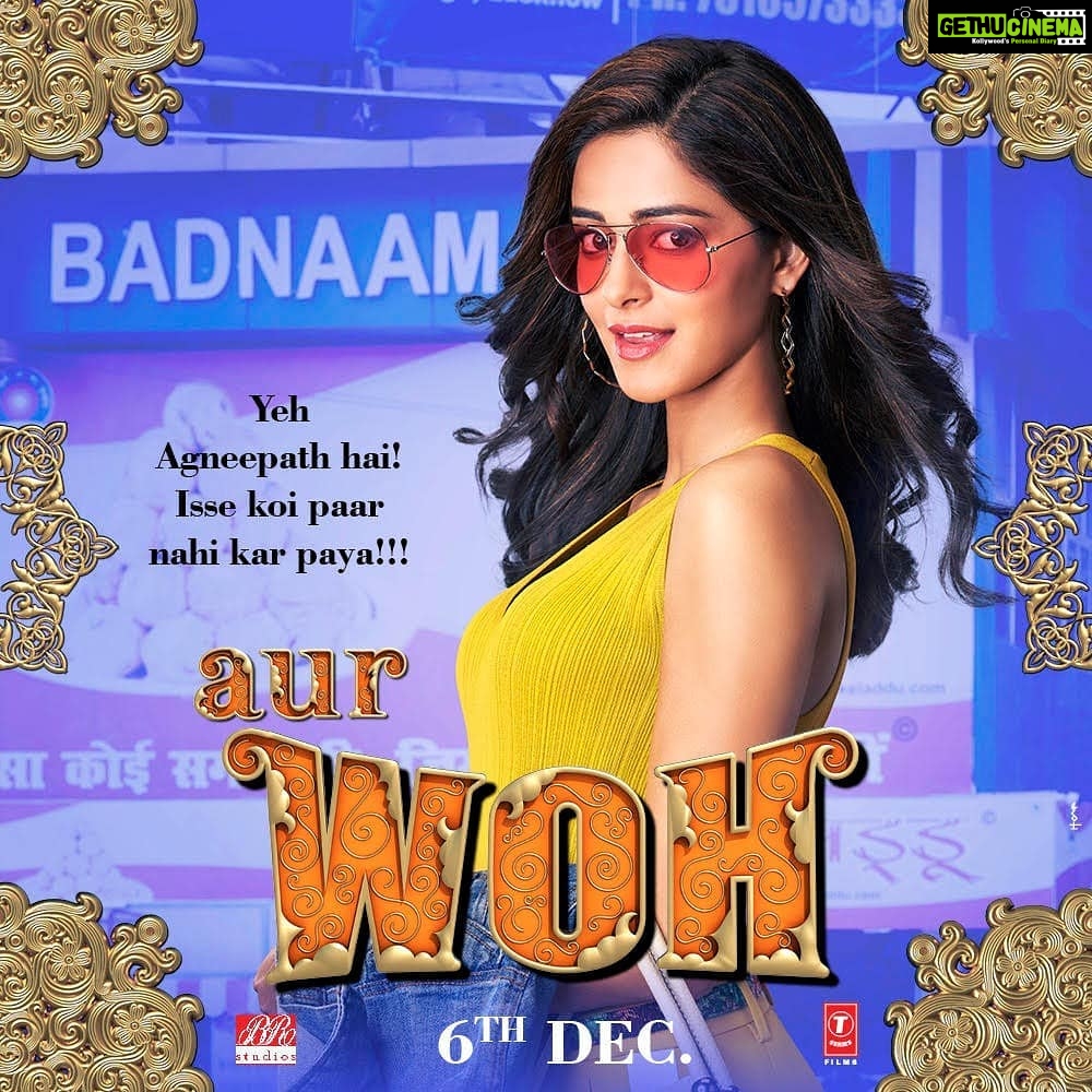 Bhumi Pednekar Instagram - Yeh Agneepath hai! Isse koi paar nahi kar paya!!! #PatiPatniAurWoh 👫💃🏻 @kartikaaryan @ananyapanday @mudassar_as_is @bhushankumar @junochopra @brstudiosllp @tseriesfilms @tseries.official