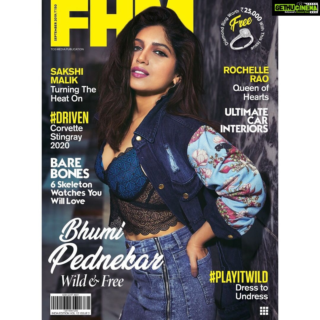 Bhumi Pednekar Instagram - Wild & Free 🧚🏻♀️ . . . #covergirl #september #denim @fhmindia Shot by @rohanshrestha Hair and Makeup @eltonjfernandez Team @hmehta75 @moodformagic