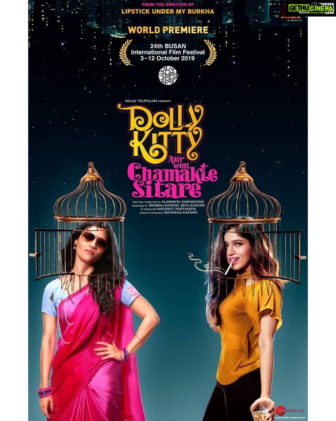 Bhumi Pednekar Instagram - And the REBELution starts... Super excited for the World Premiere of #DollyKittyAurWohChamakteSitare at 24th Busan International Film Festival! Cheers to the whole team! @konkona @ektaravikapoor @shobha9168 @ruchikaakapoor @alankrita601 @balajimotionpictures @ZeeMusicCompany @zeestudiosint #Biff2019 @rohitrchaturvedi @kkundrra @kubbrasait @amolparashar
