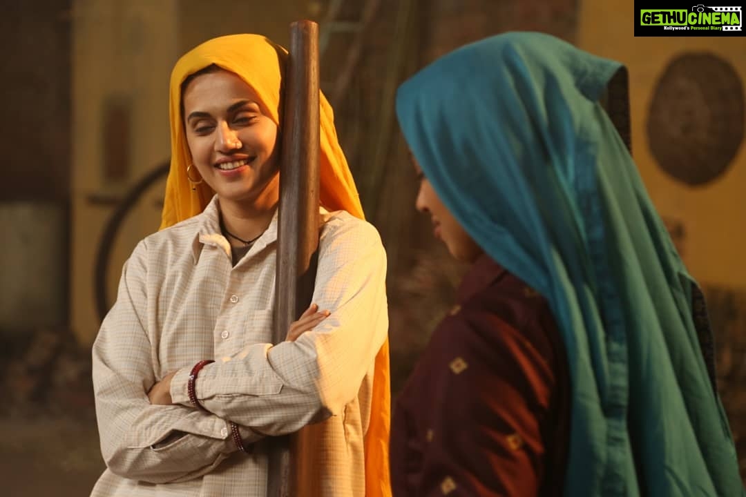 Bhumi Pednekar Instagram - Yo hai mhari devrani, Prakashi... Mhara rishta hai bohot anokha, hum hai saheliyan, behenein aur sukh-dukh ke saathi.... Humne saath uthai bandook aur tode saare rules. Kyuki mera toh manna hai, Mehnat kare insaan, sahayata kare bhagwan. ππ» #SaandhKiAankh