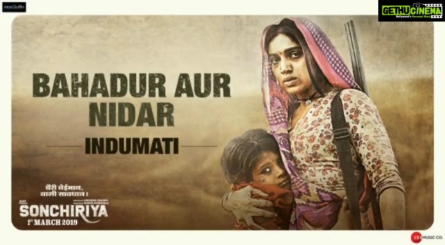 Bhumi Pednekar Instagram - Yeh apni बन्दूक ki नोक pe sab ko rakhti hain! Miliye Indumati Tomar se! #Sonchiriya #1stMarch @sushantsinghrajput @bajpayee.manoj @ranvirshorey #AshutoshRana #AbhishekChaubey #RonnieScrewvala @zeemusiccompany @rsvpmovies