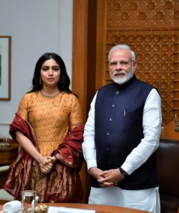 Bhumi Pednekar Instagram - A moment with the Prime Minister of our country @narendramodi sir 🙏🏻