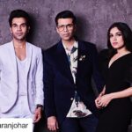 Bhumi Pednekar Instagram - Had a great cup of coffee today with my fav @karanjohar and the brilliant @rajkummar_rao ❤️ Fun fun fun 😘 #koffeewithkaran