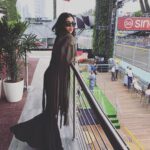 Bhumi Pednekar Instagram - The Cars..The sound..The people - Adrenaline Rush 💯 #singaporeGP @f1nightrace #qualifiers Wearing @labeld Singapore Grand Prix