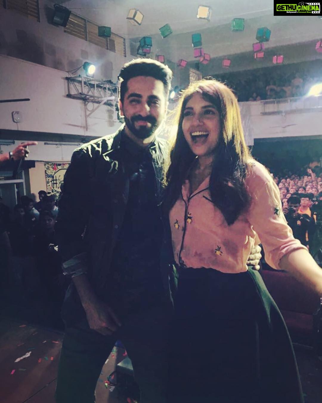 Bhumi Pednekar Instagram - Here’s wishing my buddy,the all in one,supremely talented @ayushmannk a very happy birthday.Tumhare janamdin ki badhai ho. May you get andhadhun success,love and films :)