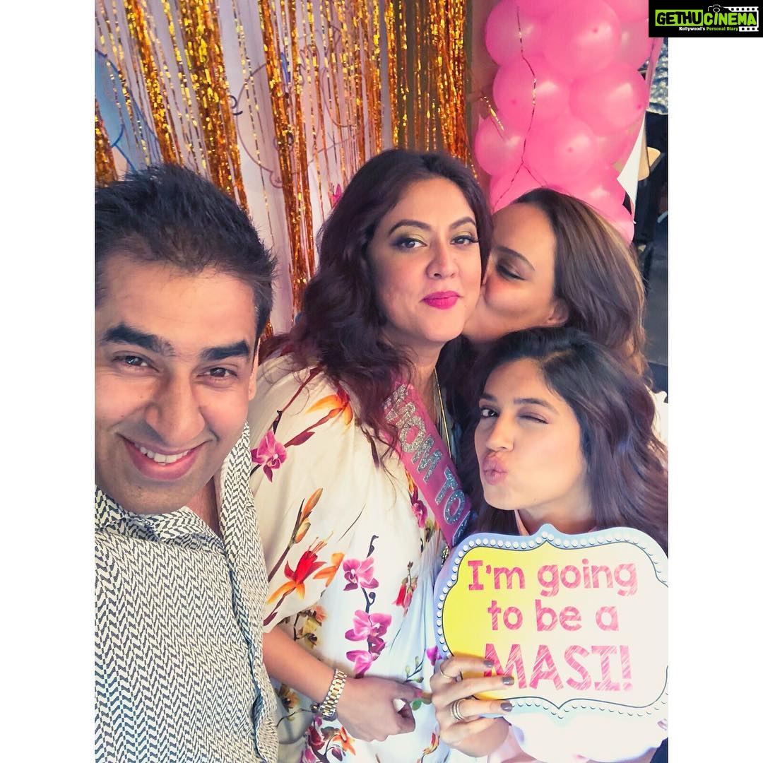 Bhumi Pednekar Instagram - Hello mummy and daddy to be..we can’t wait to become Masis .. pop out soon baby taldar @shainanath @gautamtaldar @shanoosharmarahihai