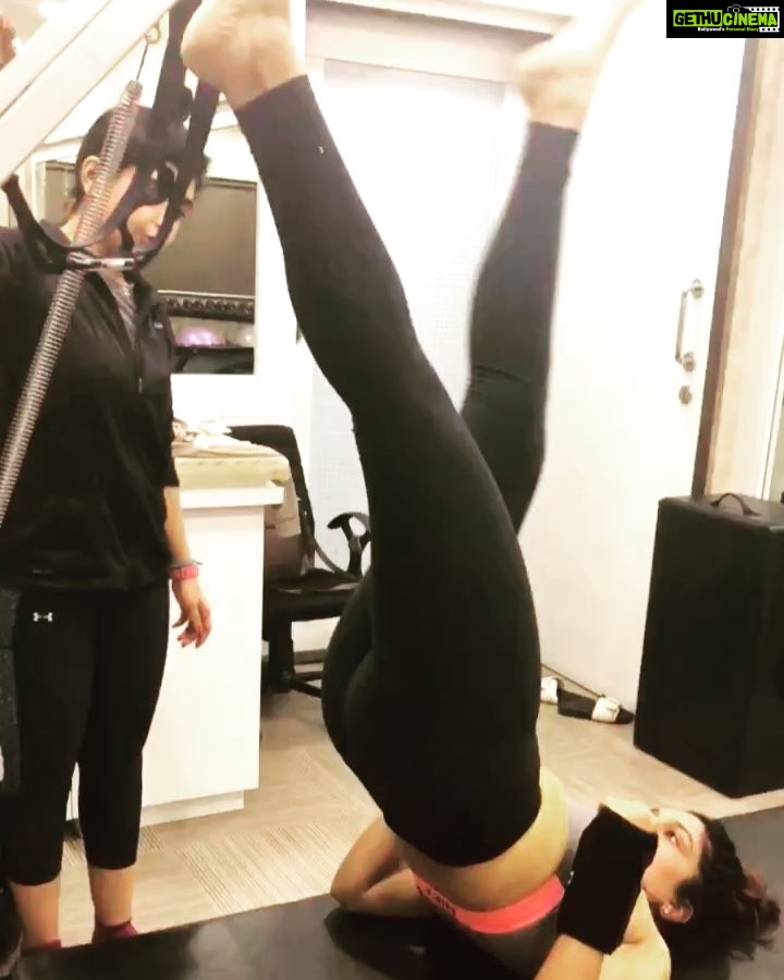 Bhumi Pednekar Instagram - Just swinging @neelamstotalfitnessstudio #pilates #love #hello