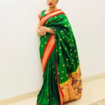 Bhumi Pednekar Instagram - Ready and dressed for their love filled fairy tale ❤️ #NikhilandReena #love #poser #friday #night @nixterrrrrr @nivatesurekha thank you for my pretty hair 😘 and mom thank you for draping this pretty thing on me 💕