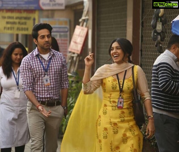 Bhumi Pednekar Instagram - Watch us in #shubhmangalsaavdhan as Mudit and Sugandha tonight at 9pm only on @zeecinema .Am so excited β€οΈ @ayushmannk @aanandlrai @eros_now @krishikalulla #RSprasanna @hiteshkewalya ππ»#shubhmangalonzeecinema