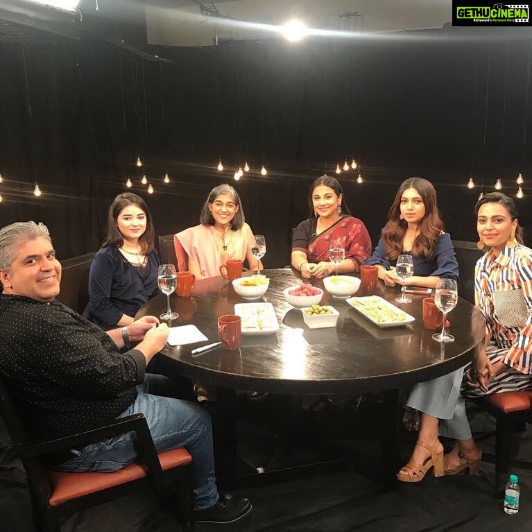 Bhumi Pednekar Instagram - Sharing a table with these incredible women today was a phenomenal experience.Thank you @rajeevmasand for getting us together for your annual actors round table 🙏🏻 Truly enriching ❤️ @balanvidya @reallyswara @zairawasim_ #ratnapathakshah ma’am