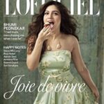 Bhumi Pednekar Instagram - Happiness is contagious :) Thank you @lofficielindia 🙏🏻 Love the cover . ❤️👯 (@get_repost) ・・・ If Betty Cooper ever came to life, Bhumi Pednekar would make the right cut. We find out what lies behind her curious career choices and that infectious smile in our October issue #JoieDeVivre @psbhumi wearing @sionnahpretcouture and jewellery by @shopeurumme Photography by @vermavishesh Styling by @sureenadalal Hair and makeup by @marianna_mukuchyan from @toabhmanagement Story by @neenaharidas Assisted by @hinalakkadsha Location courtesy @the.third.floor