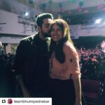 Bhumi Pednekar Instagram - You guys are the most amazing @teambhumipednekar ❤️ #Repost @teambhumipednekar (@get_repost) ・・・ Bhumi Pednekar and Ayushmann Khurrana 😍 while promotions of #ShubhMagalSaavdhan @psbhumi @ayushmannk @yashrajfilmstalent #BhumiPednekar