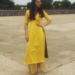 Bhumi Pednekar Instagram - A 12 hr long day did not mellow my excitement to click my yellow @raw_mango outfit.Jet setting for #toiletekpremkatha promotions in lucknow. Managed by @hmehta75,styled by @aasthasharma612,assisted by @iammanisha,Makeup by @makeupwali Hair by @nivatesurekha #TEPKpromotions