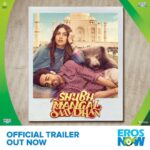 Bhumi Pednekar Instagram - मैं और Mudit aa gaye hain इस शुभ घड़ी मे sab savdhaan rehna bohot hi mangal होने वाल्ला हे! Trailer out now @eros_now @ayushmannk Link in Bio