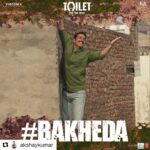 Bhumi Pednekar Instagram - #Repost @akshaykumar (@get_repost) ・・・ ‪Tayyar ho hamari prem kahani ka #Bakheda jaan ne ke liye? Song out tomorrow at 8 am. @toiletthefilm @psbhumi ‬