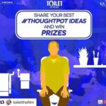 Bhumi Pednekar Instagram - #Repost @toiletthefilm (@get_repost) ・・・ The best ideas come when you’re on the pot. Share your best ideas using #ThoughtPot and win prizes. @akshaykumar @psbhumi @anupampkher @abundantiaent @viacom18motionpictures @fridayfilmworks @plancstudiosofficial @kriarj.entertainment @ivikramix @iprernaarora @neerajpofficial