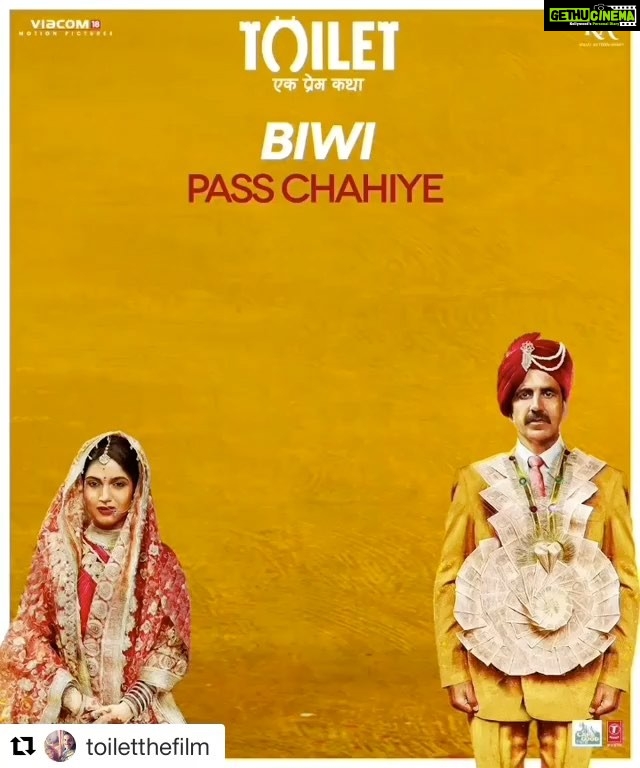 Bhumi Pednekar Instagram - #Repost @toiletthefilm (@get_repost) ・・・ Successful marriage funda 101. #ToiletEkPremKathaTrailer. Link in the bio. @akshaykumar @psbhumi @anupampkher @abundantiaent @viacom18motionpictures @fridayfilmworks @plancstudiosofficial @kriarj.entertainment @ivikramix @iprernaarora @neerajpofficial