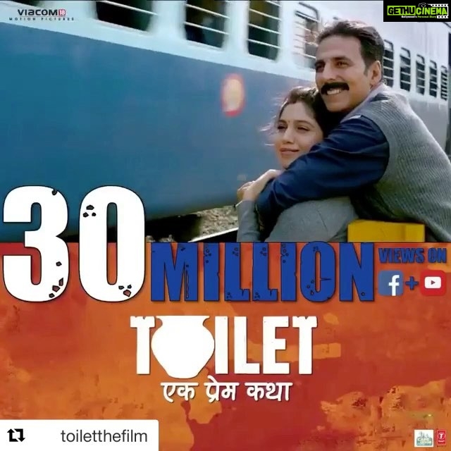 Bhumi Pednekar Instagram - Thank you for showering us with such love ❤ We love you. Bolo Radhe Radhe Radhe @akshaykumar #ToiletEkPremKathaTrailer #TEPKTrailer30MViews
