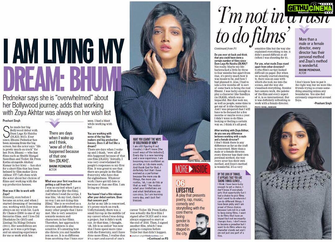 Bhumi Pednekar Instagram - A little about the journey so far..thank you HT :) #PrashantSingh