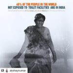 Bhumi Pednekar Instagram - #Repost @akshaykumar (@get_repost) ・・・ ‪100% sharmanaak baat hai, 60 percent of the world's population who do not have TOILETS, are only in India! #SochBadloShauchBadlo ‬