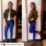 Bhumi Pednekar Instagram - #Repost @niharikabhasinkhan21 (@get_repost) ・・・ When she rocked the bomber jacket! @psbhumi (Bhumi Pednekar) Styled by @niharika69 Assistants @ria__kapoor @tasneemabrar Jacket : @pinnacle_shrutisancheti With @yrf For the promotions of @toiletthefilm #bollywood #bhumipednekar #toiletekpremkatha #niharikakhan #actress #movie #whatshewore #bomberjacket #bershka #promotions #stylejob #ootd