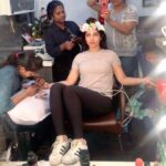 Bhumi Pednekar Instagram - Peace before the storm..Main squad at it-i love them #majorlove #tepk #setlife #ilovemyjob #earlymornings #wakeupandmakeup Radha Rani Mandir, Barsana
