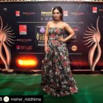 Bhumi Pednekar Instagram - #Repost @meher_riddhima with @repostapp ・・・ The beautiful actress Bhumi Pednekar dons M&R jacquard floral print gown at the @iifaawards #Dubai celebrations. #MeherandRiddhima #MR #MRFashionEmpowered #MeherandRiddhima #Dubai #milan #newyork #saudiarabia #ksa #bahrain #kuwait #Qatar #Oman #mydubai #USA #fashion #fashionista #mandrSS16 #SS16 #SpringSummer #redcarpet #cocktaildress #eveninggown #longdress #tops