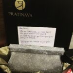 Bhumi Pednekar Instagram – Shine and sparkle… Thank you @prati.nava love it 😘😘 #bagattack #luxury #fashion #superlove #blingsquad @shainanath