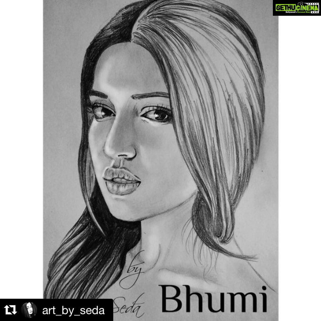 Bhumi Pednekar Instagram Super love .Repost art_by_seda with