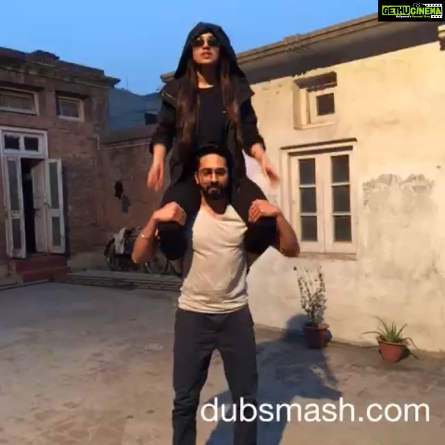 Bhumi Pednekar Instagram - A little something from us,living our fun moments again.This day changed my life. One year to DLKH. Celebrating it with my first and next co-star, @ayushmannkhurrana#1yrOfDumLagaKeHaisha
