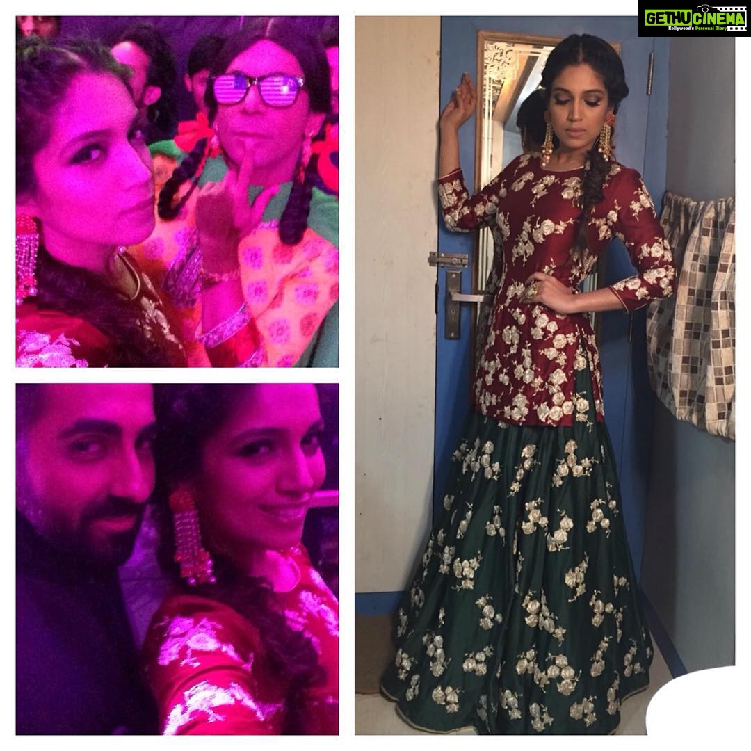 Bhumi Pednekar Instagram - Dressed to kill.Had an amaze time @ayushmannk. Styled by my boo @shainanath makeup by @neerajnavare.makeupartist hair by @mr.evrus . @hmehta75 😘😘