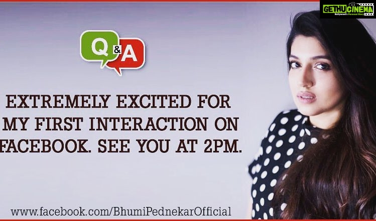 Bhumi Pednekar Instagram - So so so excited to be chatting up with you guys on my Facebook page today..My first Q and A session with you lovely people..see you at 2pm today ❤️🙏💥
