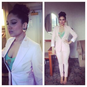 Bhumi Pednekar Instagram - Pretty in pink @shainanath ❤️ the look . @divaniindia loved it as always #iffm2015 #GirlsRuleTheWorld #AllTheWayFromOz