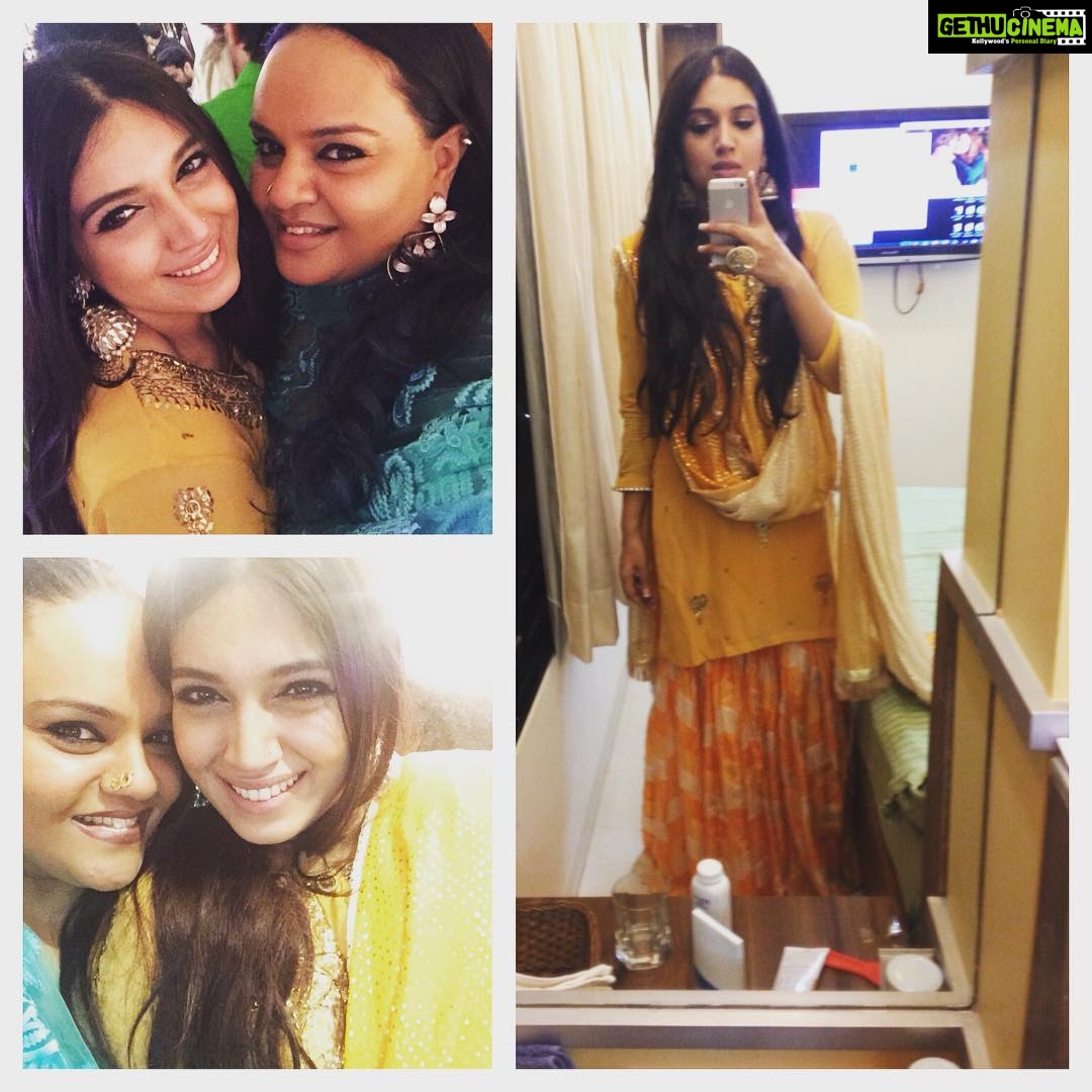 Bhumi Pednekar Instagram - Eid makes us happy...all dolled up thank you #shainanath for making me look so eid ready #eid #happyfaces #happygirls #dolledup