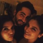 Bhumi Pednekar Instagram - Selfie shenanigans..Happy clicks.. @ayushmannk @samikshapednekar #vibing#happyfaces