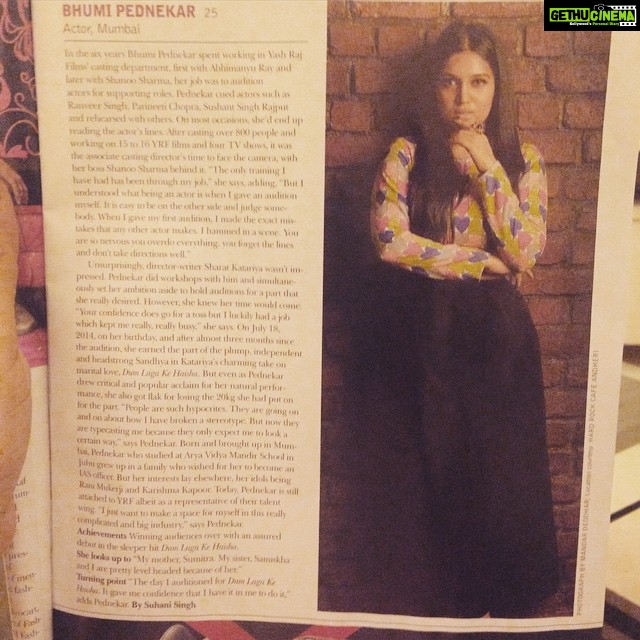Bhumi Pednekar Instagram - In the special India Today Woman. Anniversary issue. Thank you for the lovely spread #indiatoday. @buywhatshewore love the outfit.#happyvibes#happyfaces#