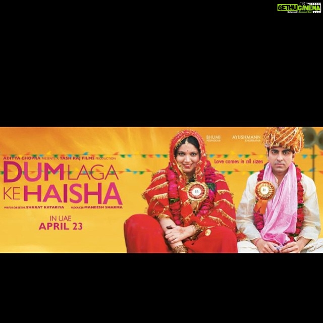 Bhumi Pednekar Instagram - #dumlagakehaisha releases in the UAE tomorrow :))
