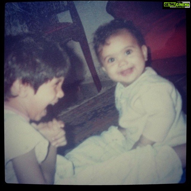 Bhumi Pednekar Instagram - My lil baby sister....I love you...this is how our lives are going to be..happy and together #childhood#memories#missbeingwitheveryone#love#sibling#maternalinstinct#possesiveeldersister# @samikshap
