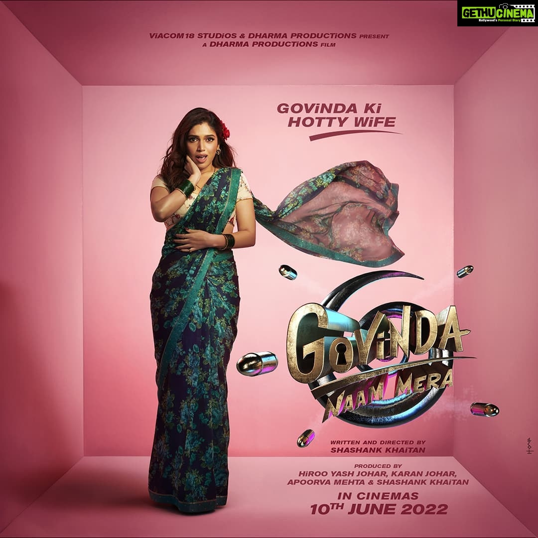 Bhumi Pednekar Instagram - Call me Mrs. Waghmare!😉 Get ready for the entertainer of the year, #GovindaNaamMera releasing in cinemas on 10th June, 2022. @karanjohar @apoorva1972 @ajit_andhare @vickykaushal09 @kiaraaliaadvani @shashankkhaitan @dharmamovies @viacom18studios @sonymusicindia