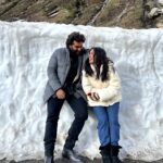 Bhumi Pednekar Instagram - Saw snow, felt cute, might delete later (not) #LadyAndTheLadyKiller . . . @arjunkapoor #GoodMorning #TheLadyKiller #Love #Hills #Manali Clicked by @the.mad.hair.scientist ❤️
