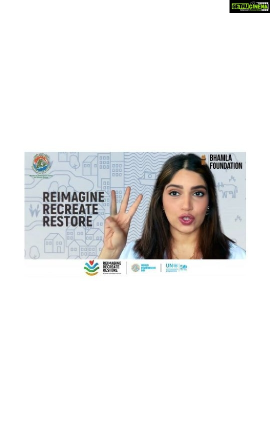 Bhumi Pednekar Instagram - This #WorldEnvironmentDay, let’s join hands to Reimagine Recreate Restore our bond with Mother Earth. #DhartiKaDil#EcosystemRestoration @narendramodi @moefccgoi @PrakashJavdekar #BhamlaFoundation @unep @adityathackeray @asifbhamlaa