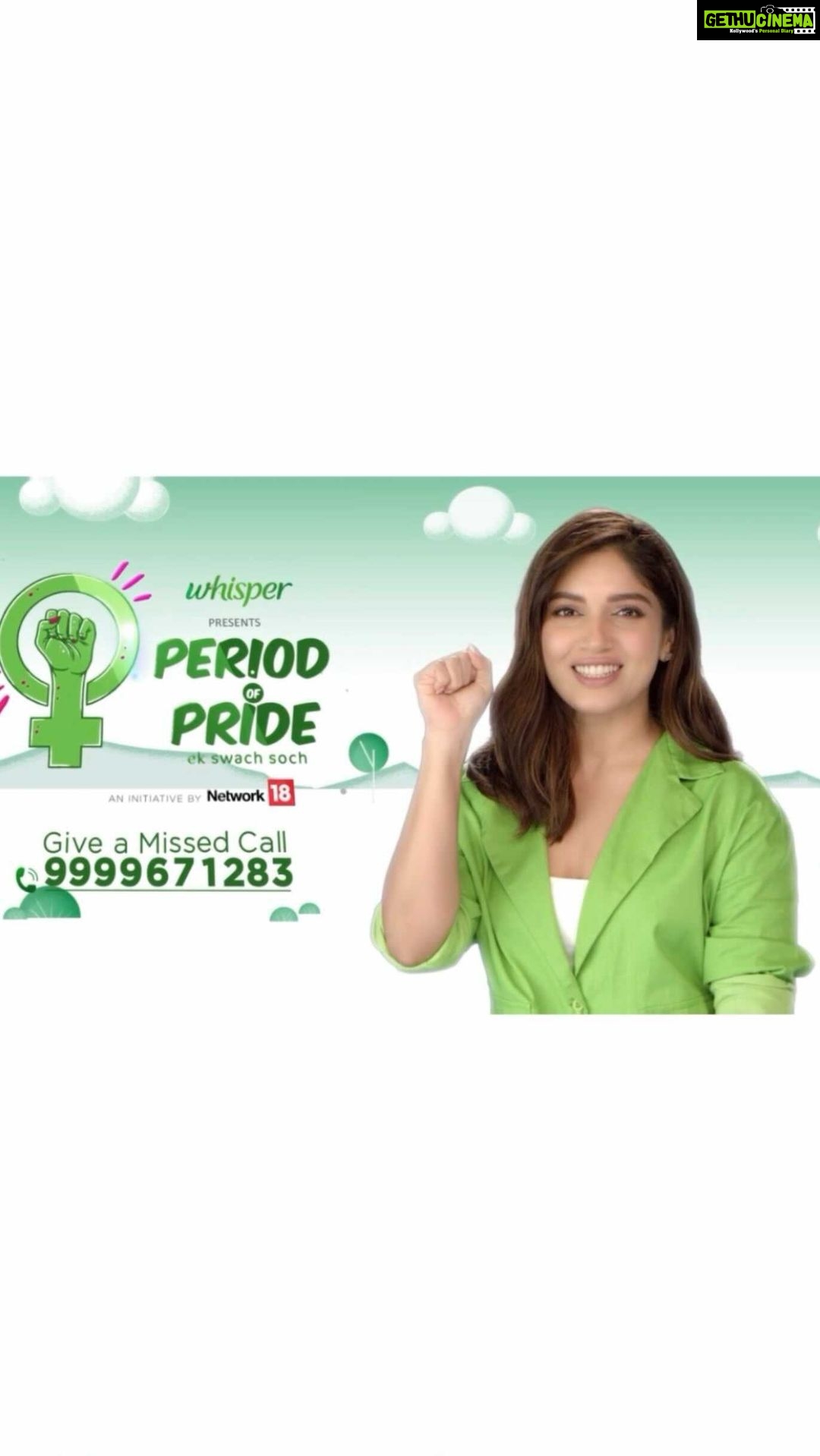 Bhumi Pednekar Instagram - Make a difference in the society by normalizing periods! It’s not only the women who can bring the change, men too are needed to share the responsibility. Come together and join the #PeriodOfPride initiative by Whisper India and Network18 & help in making period education a part of school curriculum in our country. Because, education is the key to awareness. Sign the petition today! Visit periodofpride.com or give a missed call on 9999671283 to sign the petition. #PeriodOfPride #EkSwachSoch #MenstrualHygiene #WhisperIndia