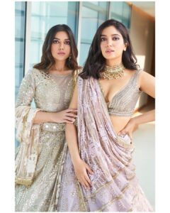 Bhumi Pednekar Instagram - The many moods of us ♾ @samikshapednekar . . . #PednekarSisters #maydforaavs #Manishmalhotra #forever