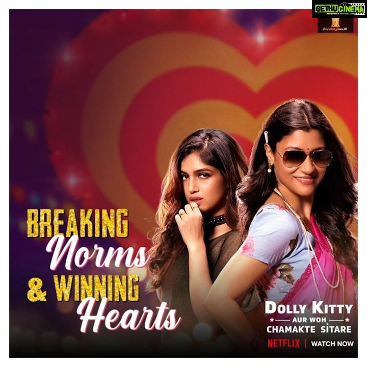 Bhumi Pednekar Instagram - Thanks for all the love β¨ππ #ChamakteSitare #DollyKitty . . @konkona @vikrantmassey87 @amolparashar @kubbrasait @kkundrra #AamirBashir @alankrita601 @shobha9168 @ektarkapoor @ruchikaakapoor @balajimotionpictures @netflix_in #DollyKittyAurWohChamakteSitare