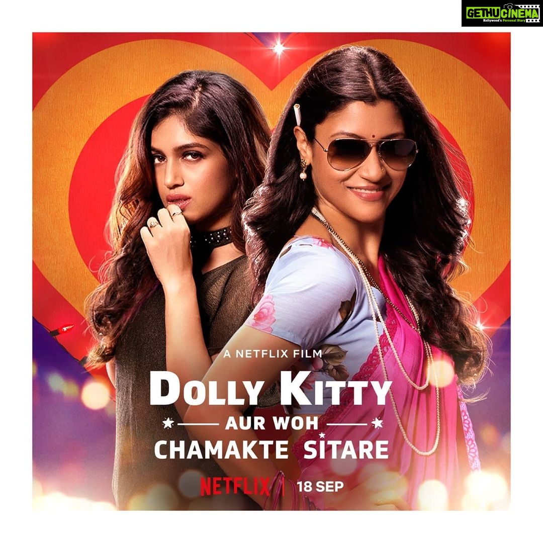 Bhumi Pednekar Instagram - Dolly and Kitty are coming with a handful of problems and head full of dreams👯❤️ Trailer out tomorrow. #DollyKitty . . @konkona @vikrantmassey87 @amolparashar @kubbrasait @kkundrra #AamirBashir @alankrita601 @shobha9168 @ektarkapoor @ruchikaakapoor @balajimotionpictures @netflix_in #DollyKittyAurWohChamakteSitare
