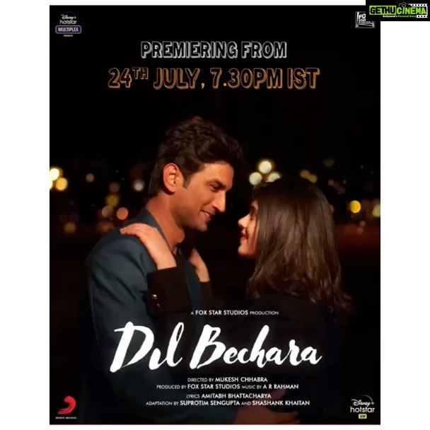 Bhumi Pednekar Instagram - It breaks my heart saying this... Let’s get together and make his final act one to remember and cherish forever ❤️ Let's all watch it together, the premiere of the film, same time, different places (your homes) but as one audience in whole. This one for #SushantSinghRajput ❤️ Dil Bechara to premiere on 24th July on Disney+ Hotstar in India and on Hotstar in USA, UK and Canada for Subscribers and Non-Subscribers at 7:30 PM (IST). @castingchhabra @foxstarhindi @disneyplushotstarvip @sanjanasanghi96 ❤️ #DilBechara