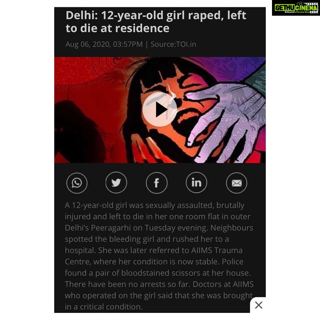 Bhumi Pednekar Instagram - Stricter Action and laws 🙏 These sick brains need to fear their actions.Rape needs to be rooted out of our society.